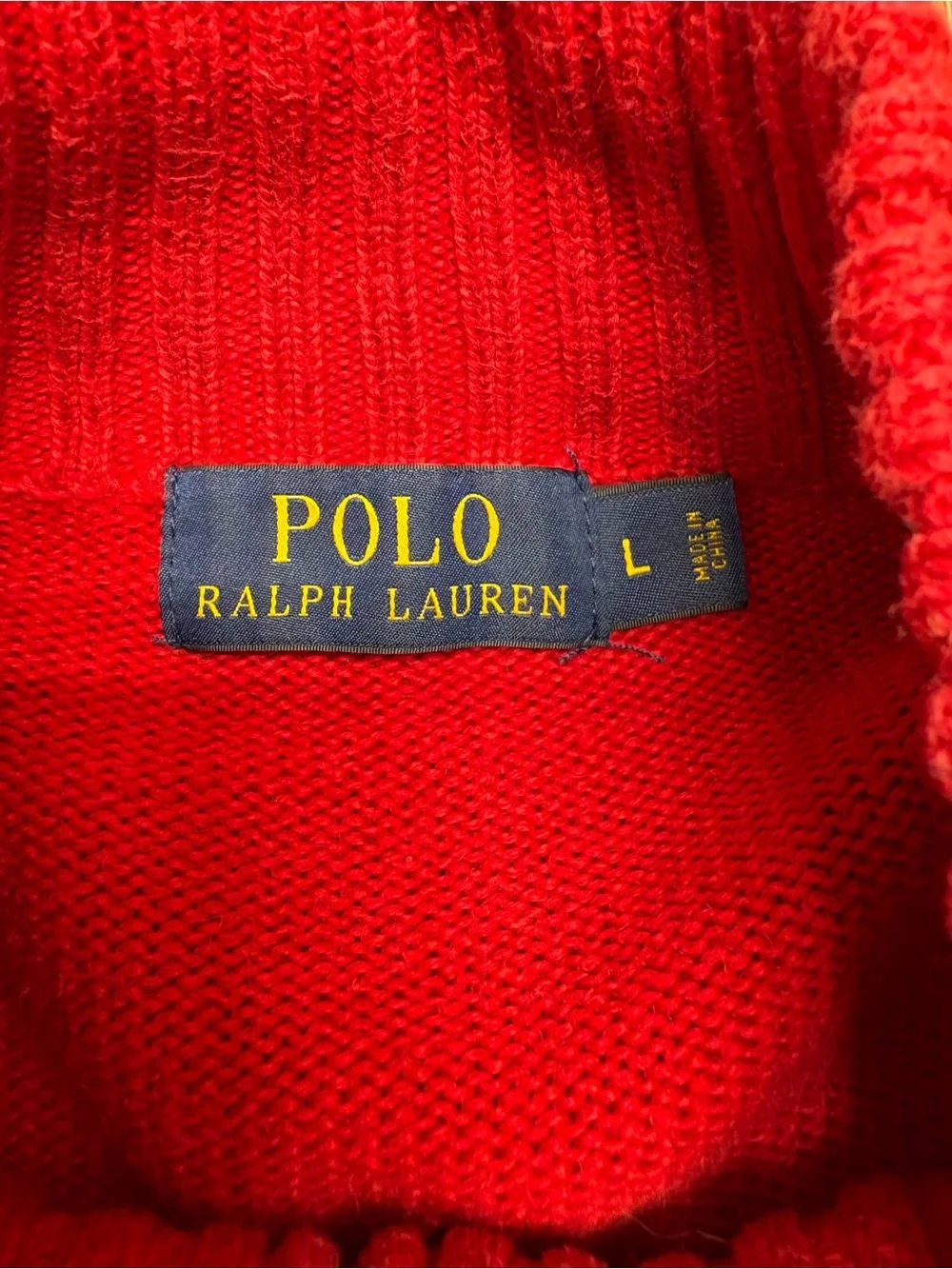 Polo by Ralph Lauren Red Zip-Neck Men's Sweater